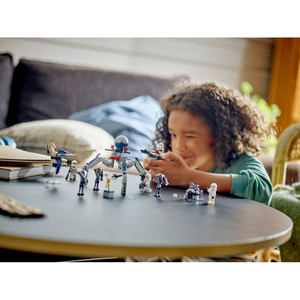 Конструктор LEGO Star Wars Клони-піхотинці й Бойовий дроїд. Бойовий набір 215 деталей (75372)
