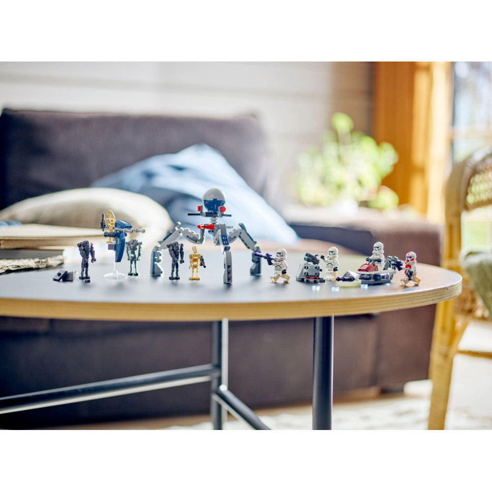 Конструктор LEGO Star Wars Клони-піхотинці й Бойовий дроїд. Бойовий набір 215 деталей (75372)
