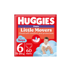 Підгузки Huggies Little Movers/Pants 6 (15-25 кг) Box для хлопчиків 60 шт (5029053564142)