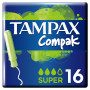 Тампони Tampax Compak Super з аплікатором 16 шт. (4015400219712/4015400219743) Тампони Tampax Compak Super з аплікатором 16 шт. (4015400219712/4015400219743)