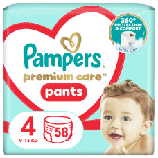 Підгузки Pampers Premium Care Pants Maxi Розмір 4 58 шт (8001090759993)