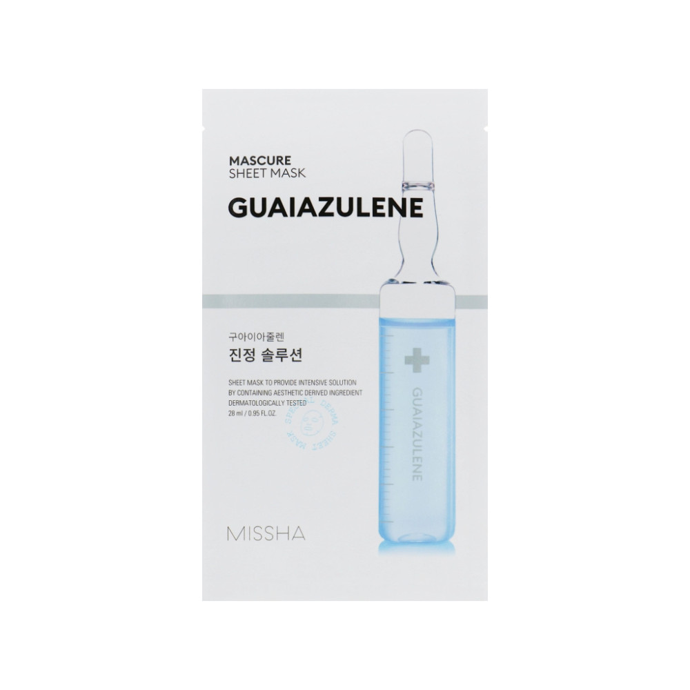 Маска для обличчя Missha Guaiazulene Заспокоювальна 28 мл (8809581456617)