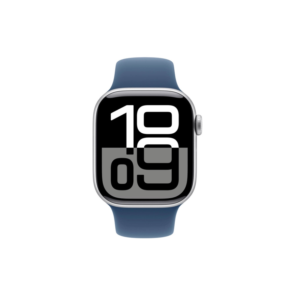 Смарт-годинник Apple Watch Series 10 GPS 42mm Silver Aluminium Case with Denim Sport Band - M/L (MWWC3QH/A)