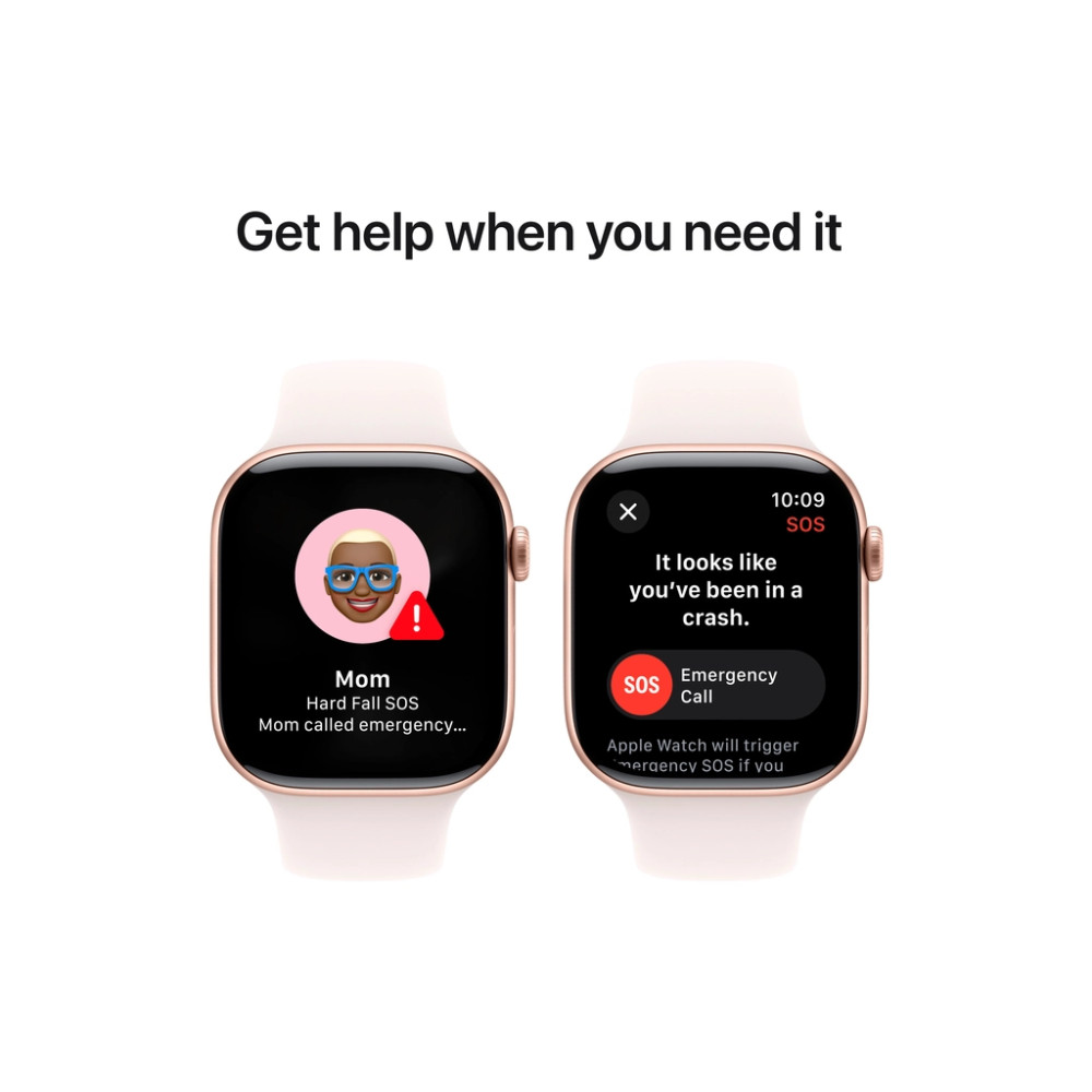 Смарт-годинник Apple Watch Series 10 GPS 46mm Rose Gold Aluminium Case with Light Blush Sport Band - M/L (MWWU3QH/A)