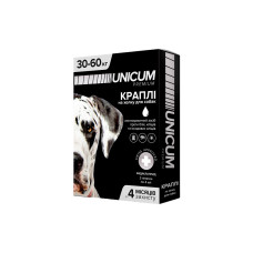 Краплі для тварин Unicum Premium від бліх та кліщів на холку для собак масою 30-60 кг/3 шт (4820150203856)