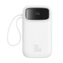 Батарея універсальна Baseus QPow2 20000mAh 30W, with 2*Type-C Cable, White (P10055009213-00) Батарея універсальна Baseus QPow2 20000mAh 30W, with 2*Type-C Cable, White (P10055009213-00)