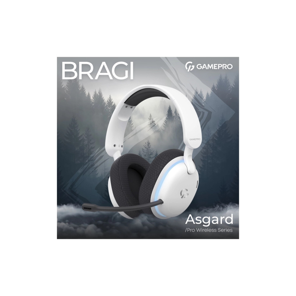 Навушники GamePro Asgard Bragi 7.1 RGB Tri-Mod White (HSW250W)