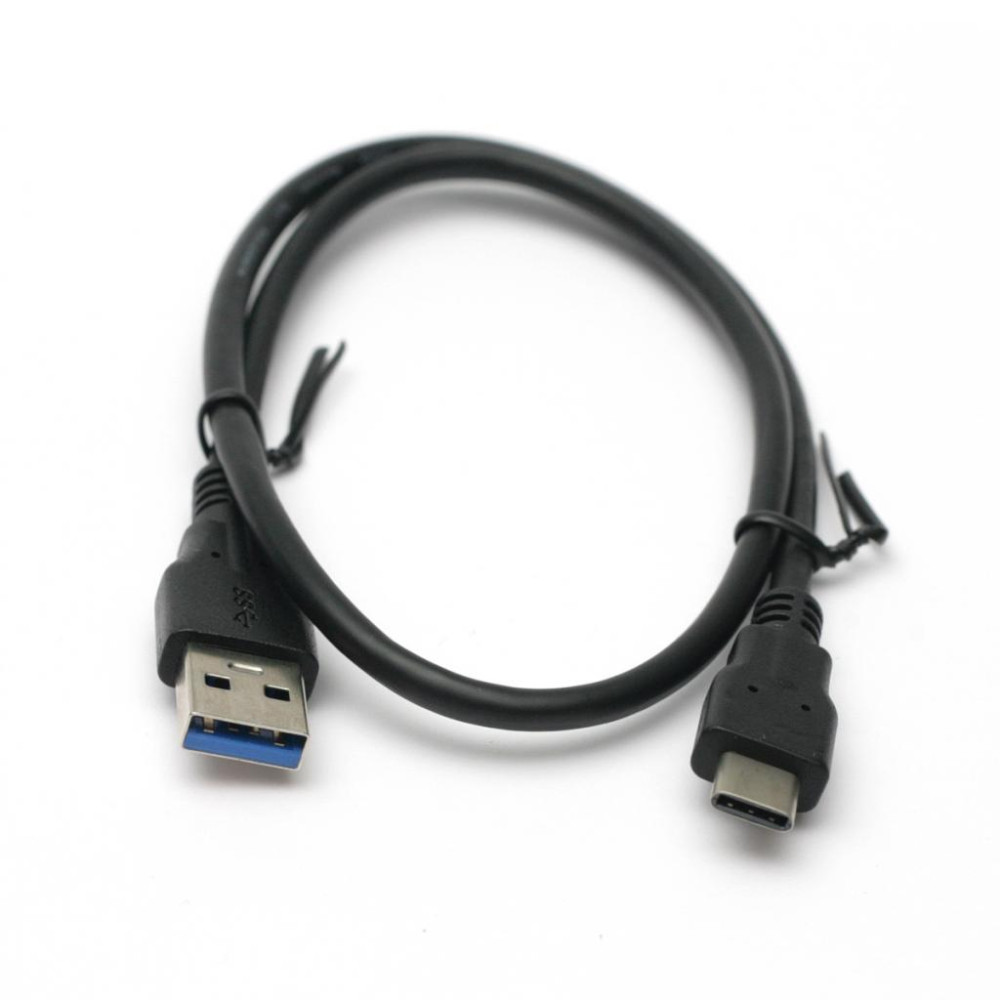 Дата кабель USB 3.0 AM to USB-C 0.5m PowerPlant (KD00AS1253)