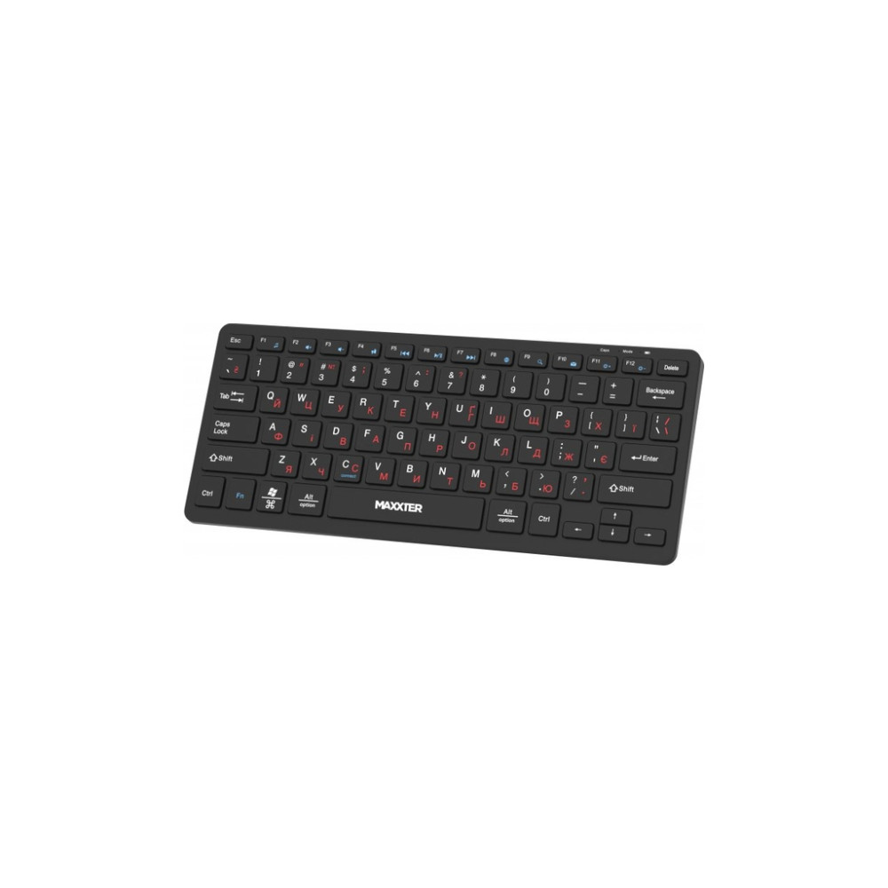 Клавіатура Maxxter KBW-C01B-UA Wireless UA Black (KBW-C01B-UA)
