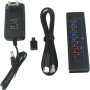 Концентратор Dynamode 4*USB3.0 data ports + 3*2.4А charge with Power Adaptor metal (DM-UH-P407) Концентратор Dynamode 4*USB3.0 data ports + 3*2.4А charge with Power Adaptor metal (DM-UH-P407)