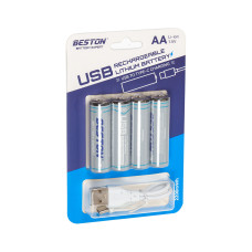 Акумулятор Beston AA USB Type-C 1460mAh 1.5V Li-ion * 4 (2AC-60/AA620265)