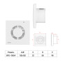 Витяжний вентилятор Ardesto BFO-100W Витяжний вентилятор Ardesto BFO-100W