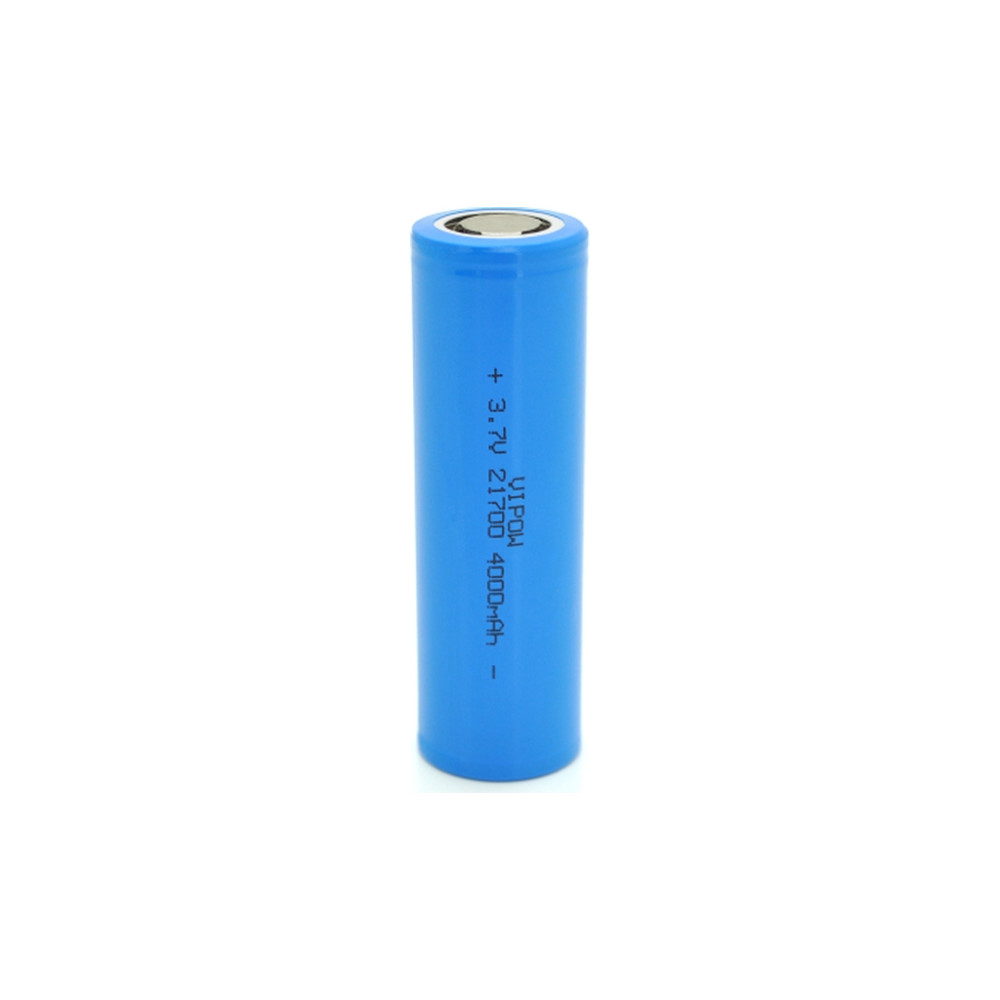 Акумулятор 21700 4000mAh, 3.7V, Blue, FlatTop Vipow (ICR21700-4000mAhFT / 31078)