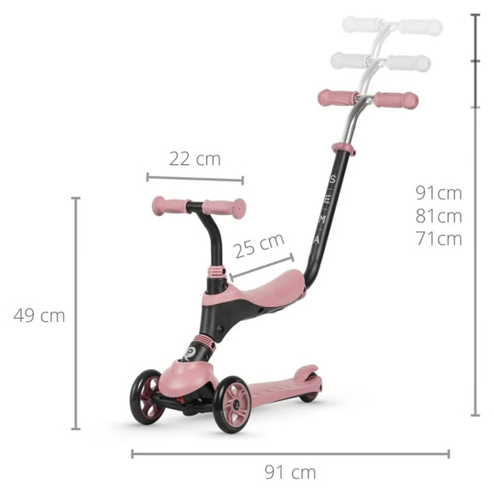 Самокат QPlay 5 в 1 Sema Pink (ST-004SemaPink)