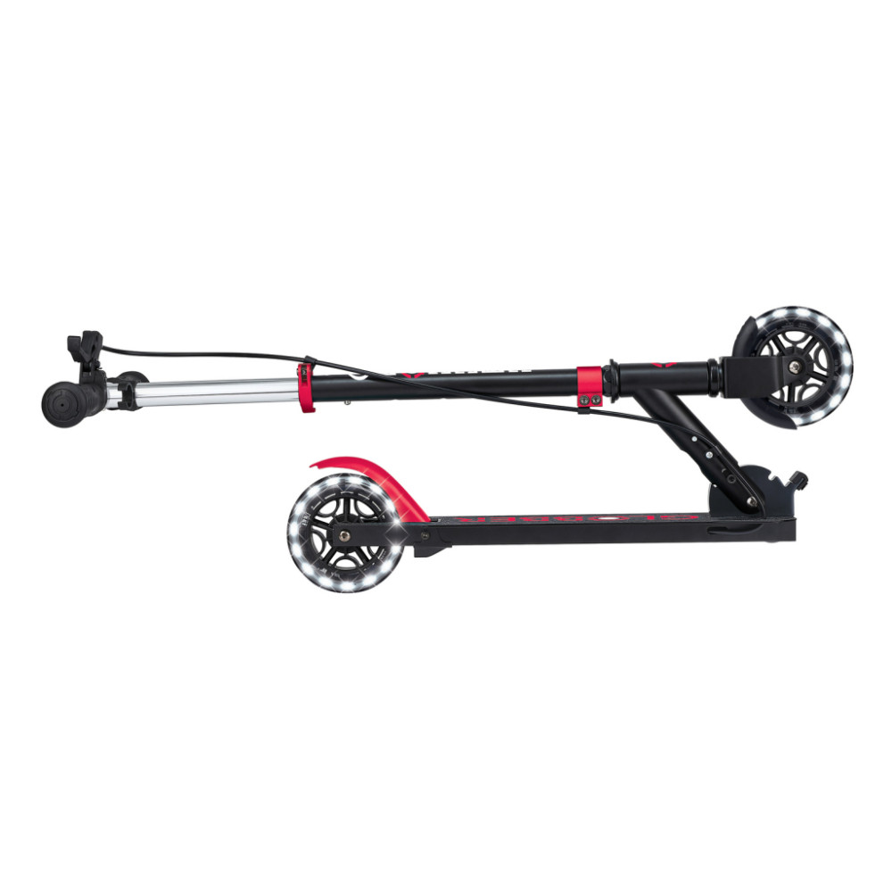 Самокат Globber Flow Element Junior Lights LED,, чорно-червоний (729-102)