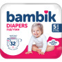 Підгузки Bambik Medium JUNIOR Розмвр 5 (11-25 кг) 32 ш (4823071652260) Підгузки Bambik Medium JUNIOR Розмвр 5 (11-25 кг) 32 ш (4823071652260)