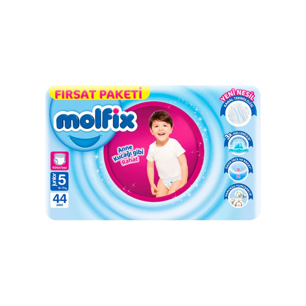 Підгузки Molfix Трусики 5 junior 12-17 кг 44 шт (8690536833276)