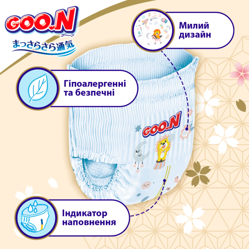 Підгузки GOO.N Premium Soft Трусики 15-25 кг Розмір 6 2XL 30 шт (F1010101-159)