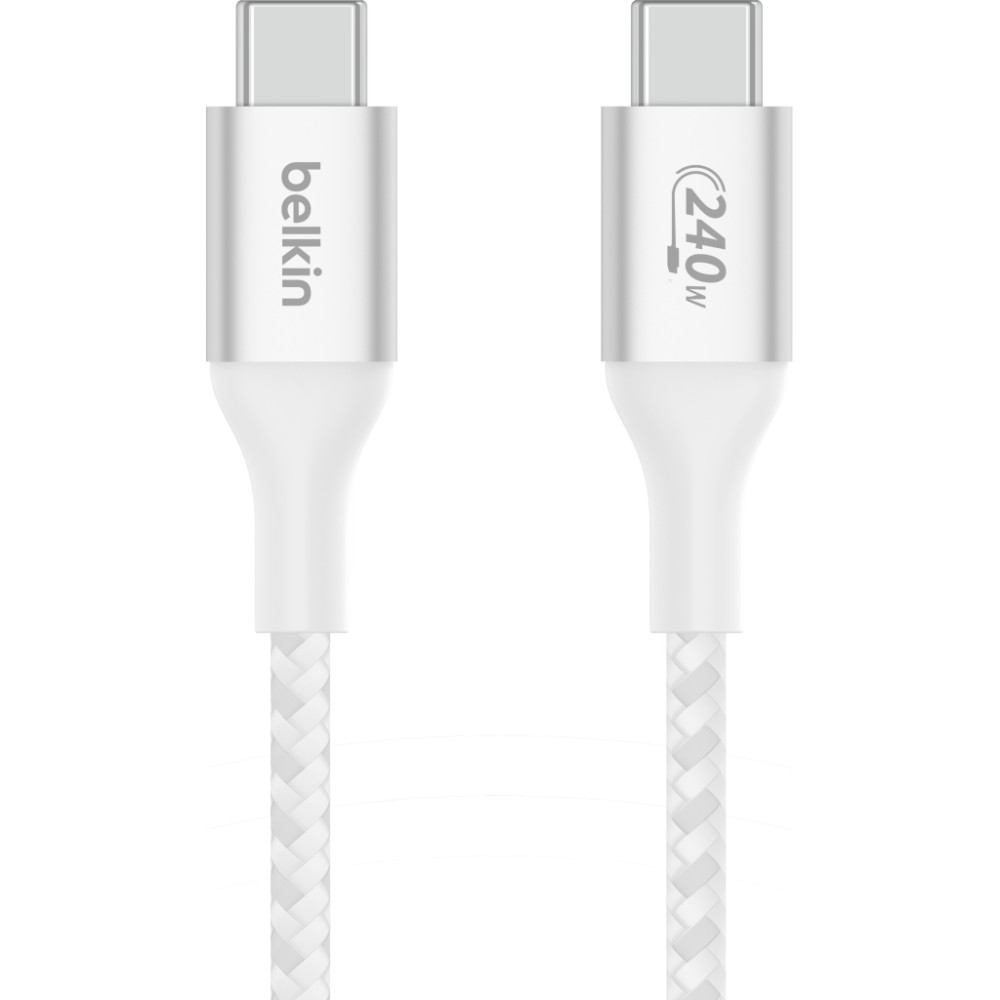 Дата кабель USB-C to USB-C 2.0m 240W white Belkin (CAB015BT2MWH)