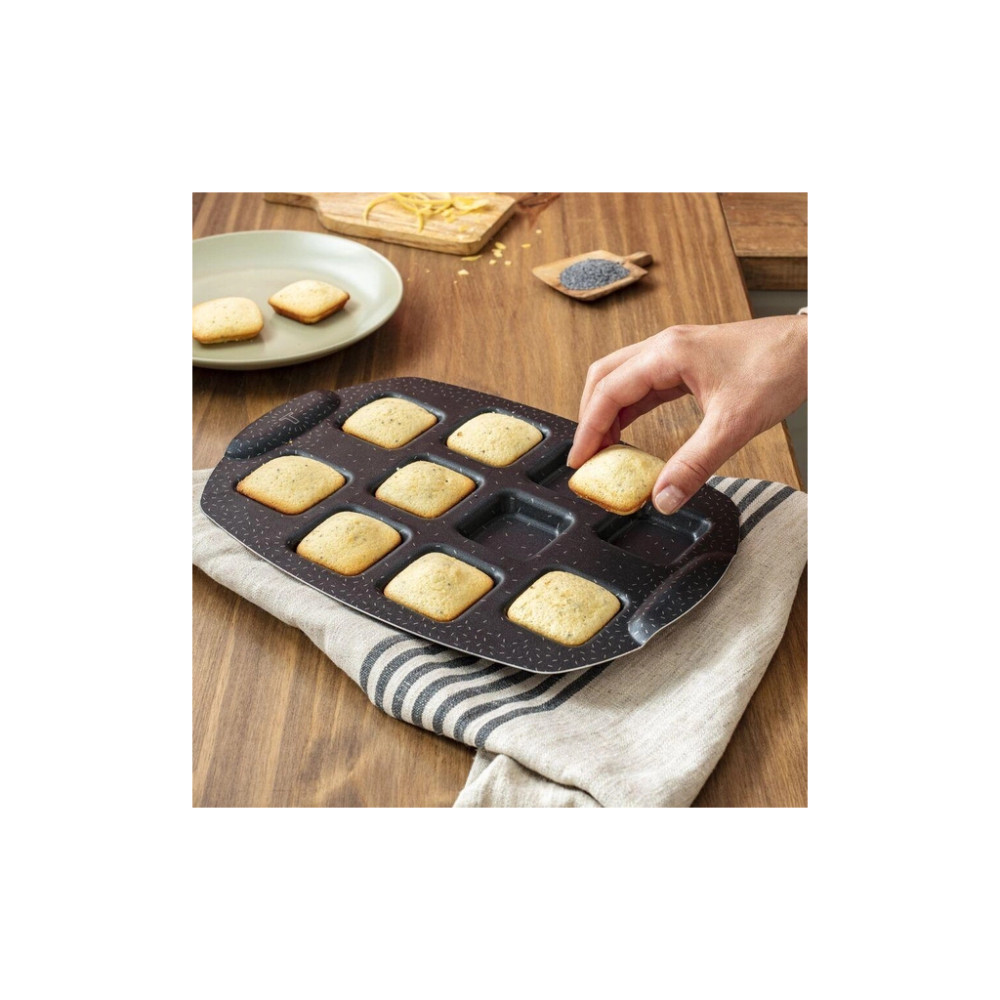 Форма для випікання Tefal PerfectBake, 10 форм, квадратний, 21х29см, алюміній, коричневий (J5734502)