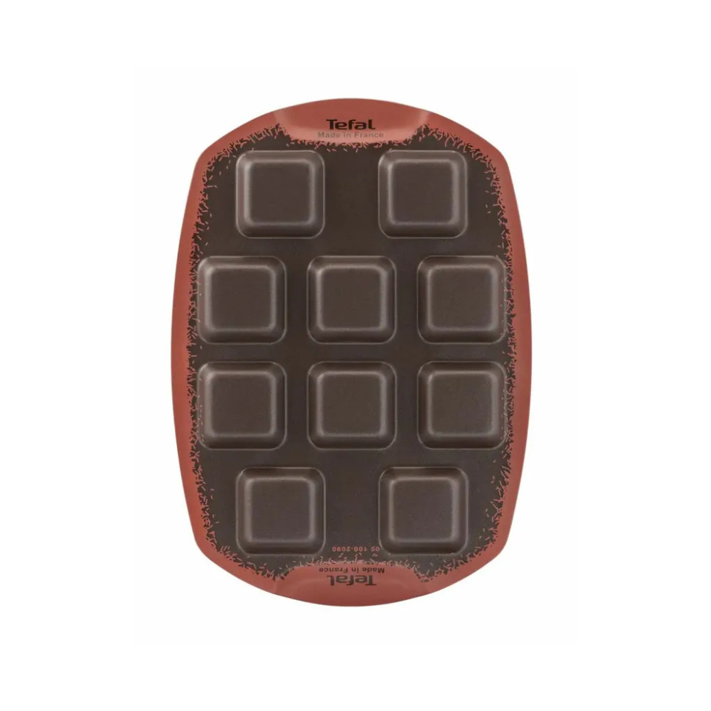 Форма для випікання Tefal PerfectBake, 10 форм, квадратний, 21х29см, алюміній, коричневий (J5734502)