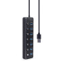 Концентратор Gembird USB 3.0 7 ports (UHB-U3P7P-01) Концентратор Gembird USB 3.0 7 ports (UHB-U3P7P-01)