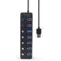 Концентратор Gembird USB 3.0 7 ports (UHB-U3P7P-01) Концентратор Gembird USB 3.0 7 ports (UHB-U3P7P-01)