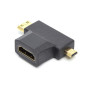 Перехідник HDMI (F) to mini HDMI (M) / micro HDMI (M) PowerPlant (CA912056) Перехідник HDMI (F) to mini HDMI (M) / micro HDMI (M) PowerPlant (CA912056)