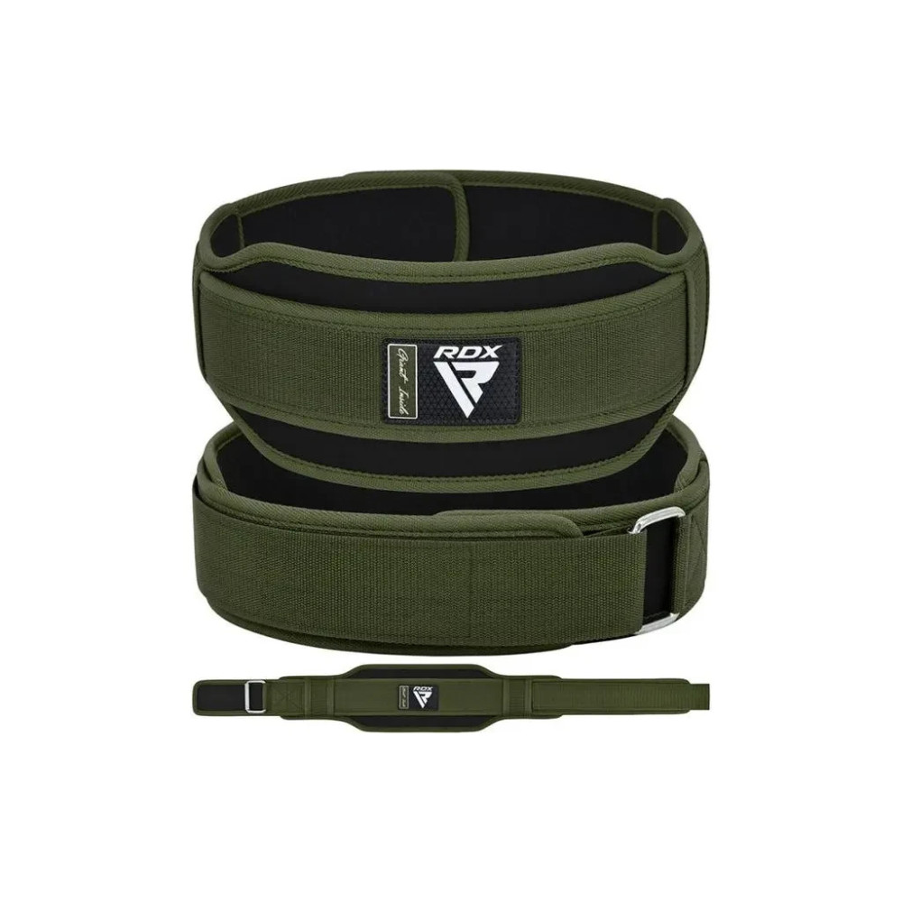 Атлетичний пояс RDX RX5 Double Belt неопреновий Army Green XL (WBD-RX5AG-XL)