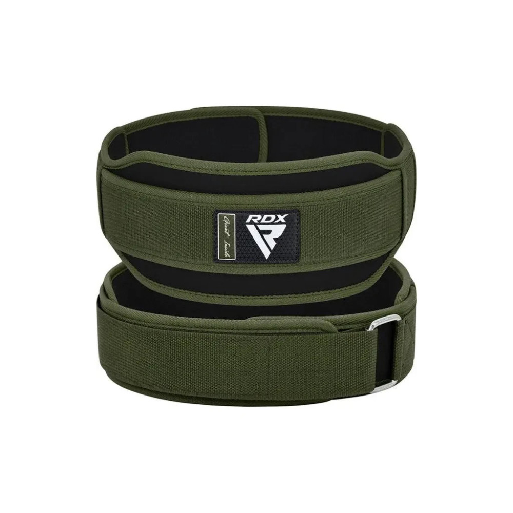Атлетичний пояс RDX RX5 Double Belt неопреновий Army Green XL (WBD-RX5AG-XL)