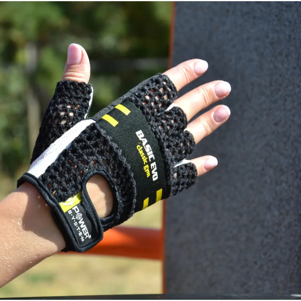 Рукавички для фітнесу Power System PS-2100 Basic EVO Black/Yellow Line XXL (PS_2100E_XXL_Black/Yellow)