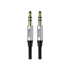 Кабель мультимедійний 3.5mm M to 3.5mm M 0.5m black-silver Baseus (CAM30-AS1)