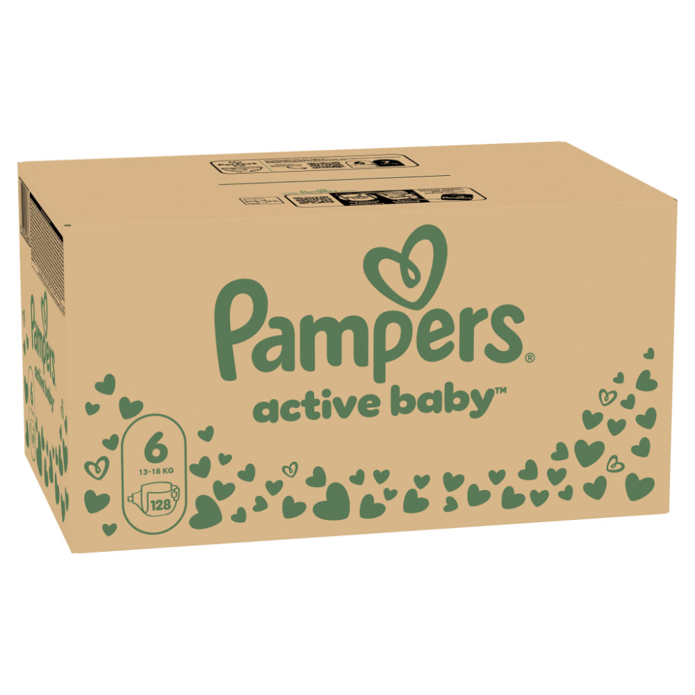 Підгузки Pampers Active Baby Розмір 6 (Extra Large) 13-18 кг 128 шт (8006540032688)
