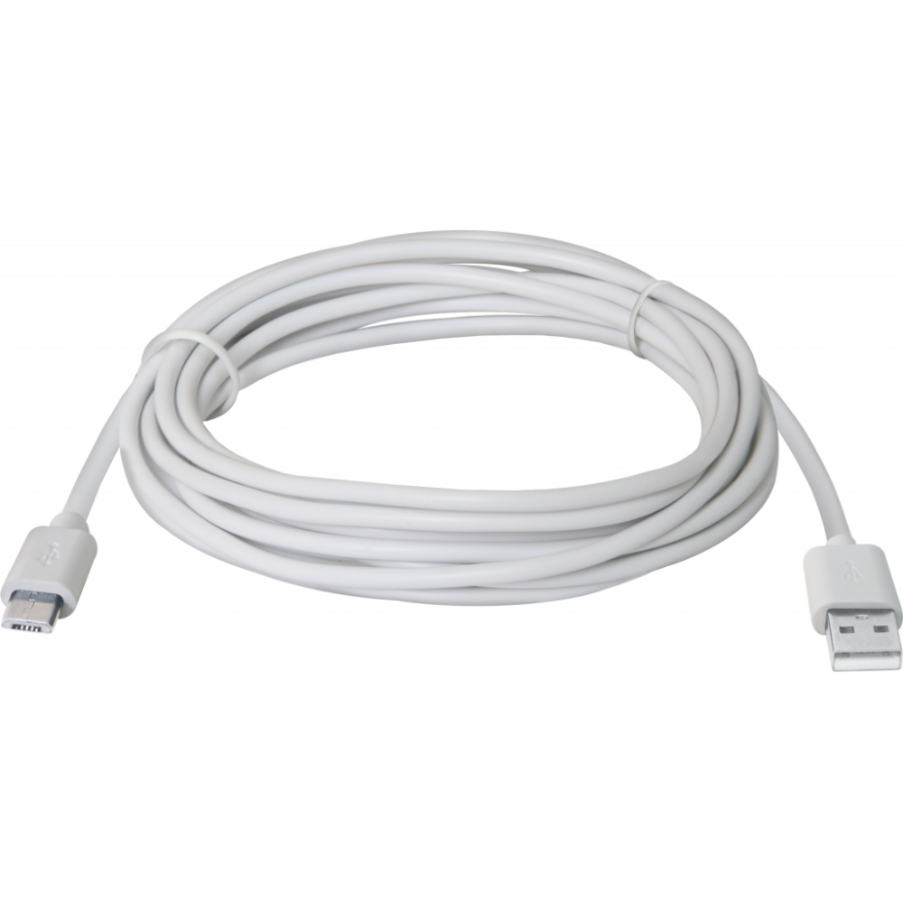 Дата кабель USB 2.0 AM to Micro 5P 3.0m white Defender (87468)