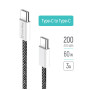 Дата кабель USB-C to USB-C 2.0m (braided cotton) (PD Fast Charging 60W) 3.0А black ColorWay (CW-CBPDCC068-BK) Дата кабель USB-C to USB-C 2.0m (braided cotton) (PD Fast Charging 60W) 3.0А black ColorWay (CW-CBPDCC068-BK)