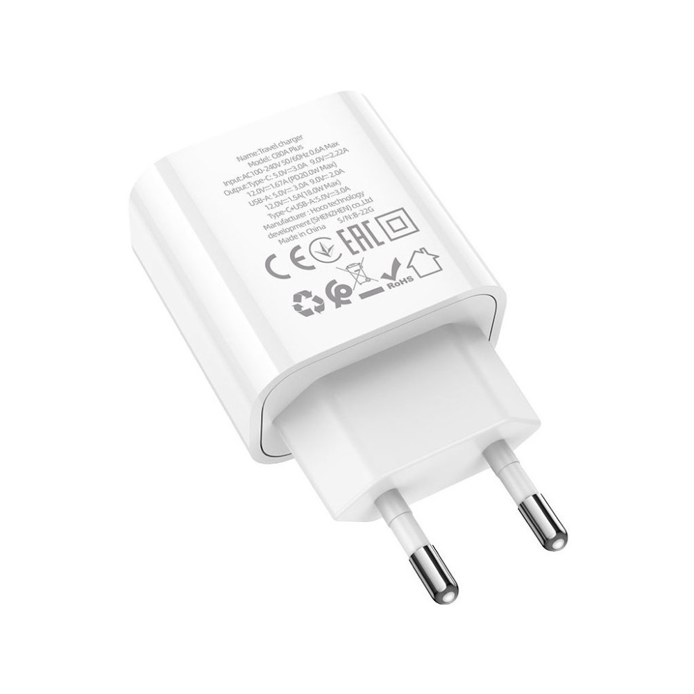 Зарядний пристрій HOCO C80A Plus Rapido White (6931474779885)