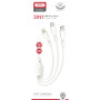 Дата кабель USB 2.0 AM to Lightning + Micro 5P + USB-C 1.0m 2.4A XO (CB-23U3) Дата кабель USB 2.0 AM to Lightning + Micro 5P + USB-C 1.0m 2.4A XO (CB-23U3)