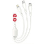 Дата кабель USB 2.0 AM to Lightning + Micro 5P + USB-C 1.0m 2.4A XO (CB-23U3) Дата кабель USB 2.0 AM to Lightning + Micro 5P + USB-C 1.0m 2.4A XO (CB-23U3)