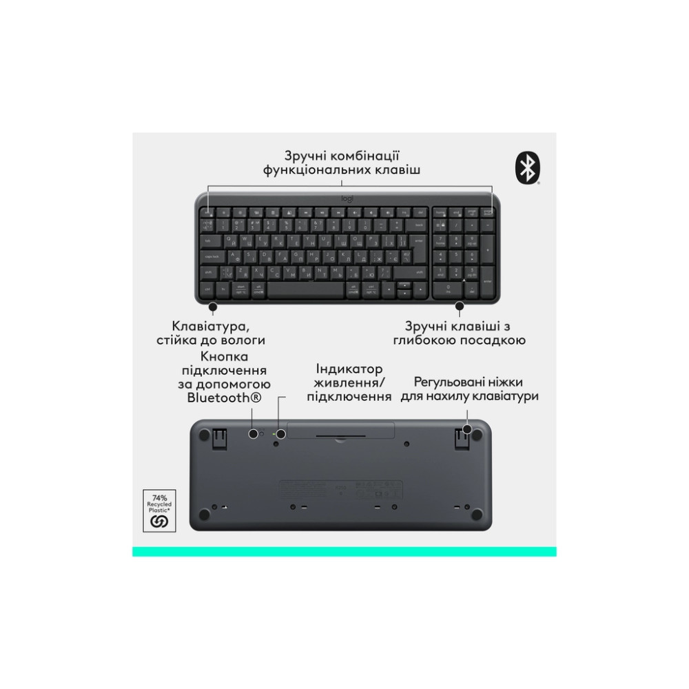Комплект Logitech MK250 Bluetooth UA Graphite (920-013823)