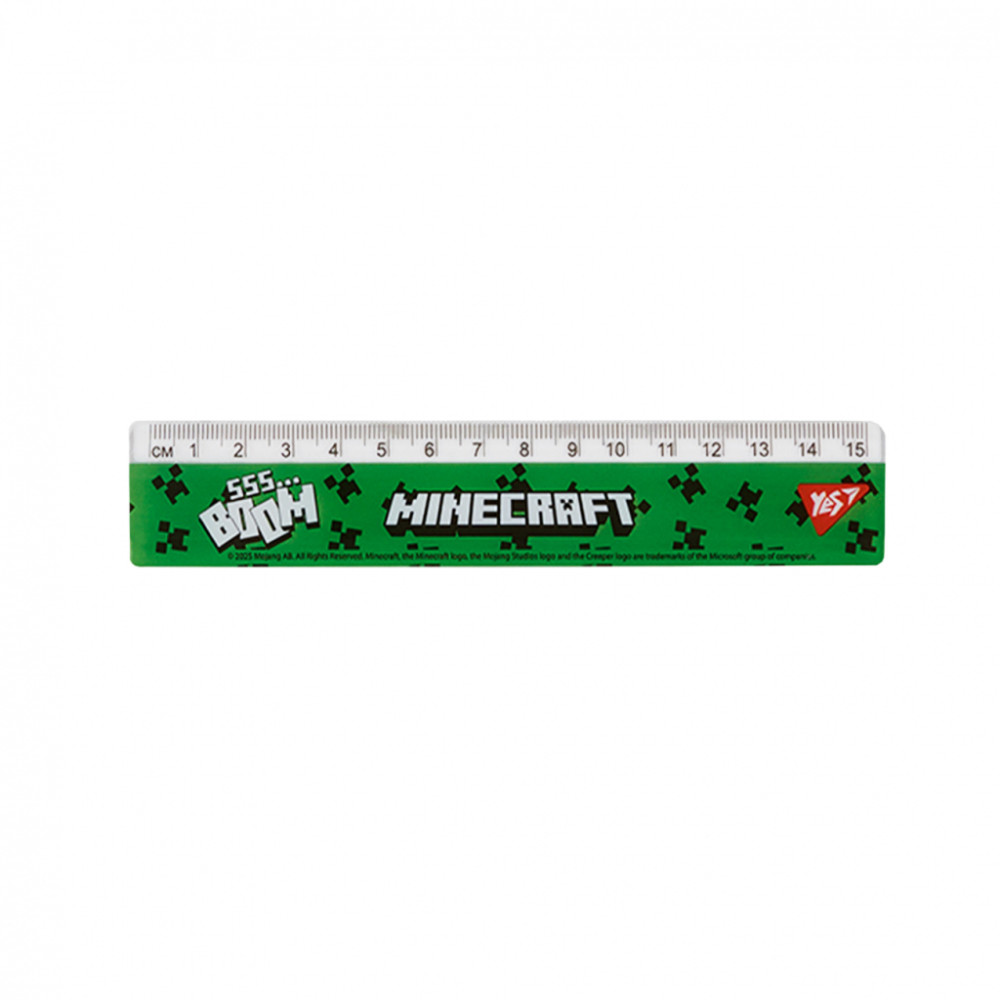 Лінійка Yes Minecraft 15 см (370680)