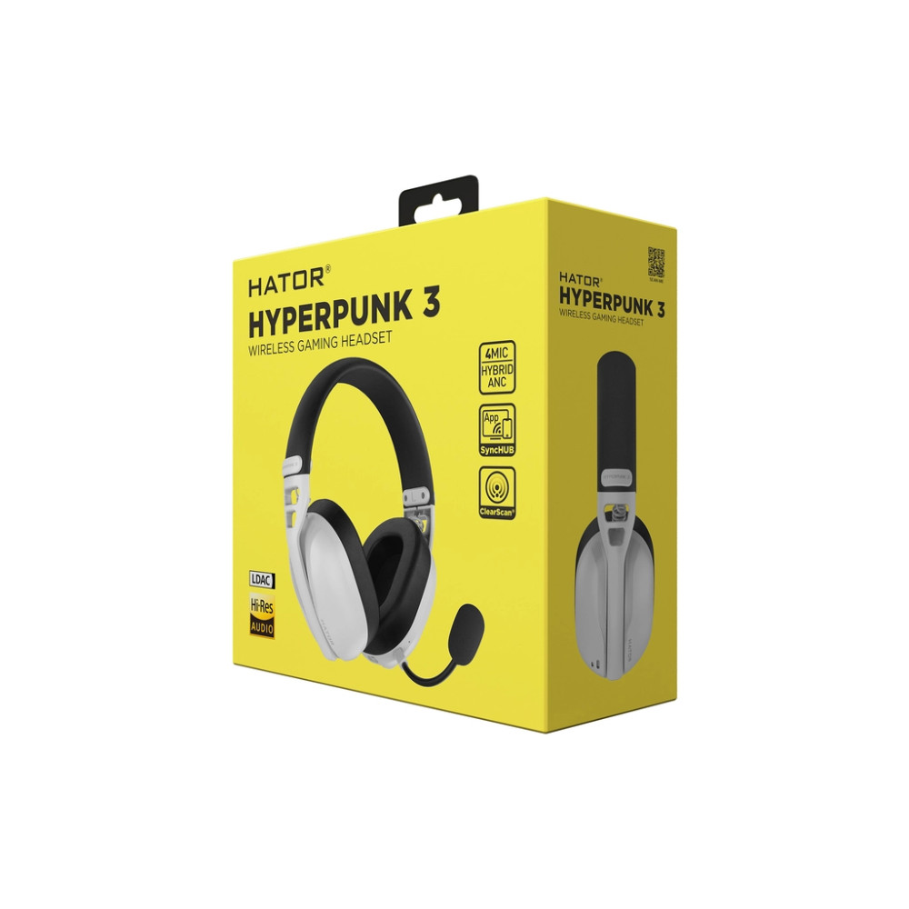Навушники Hator Hyperpunk 3 Wireless Hi-Res SyncHUB connection White (ESH16)