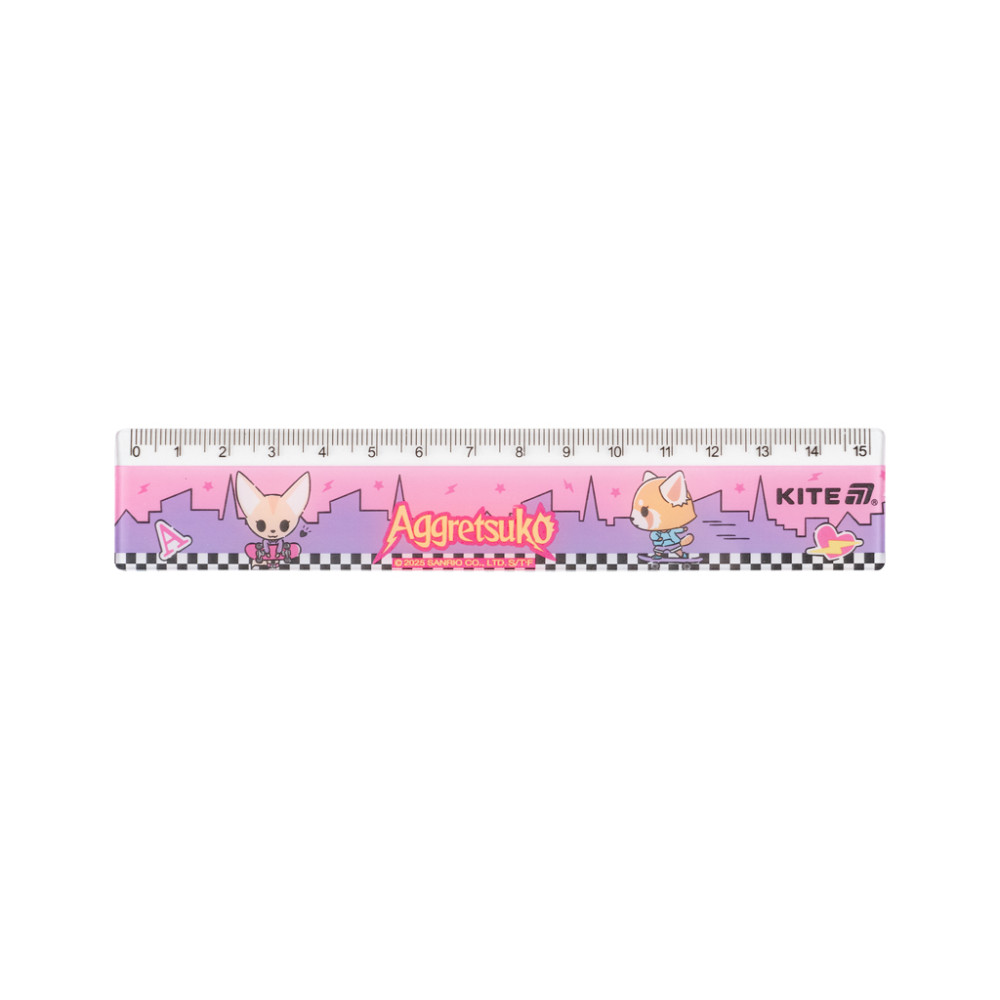 Лінійка Kite Aggretsuko , 15 см (AR25-090)