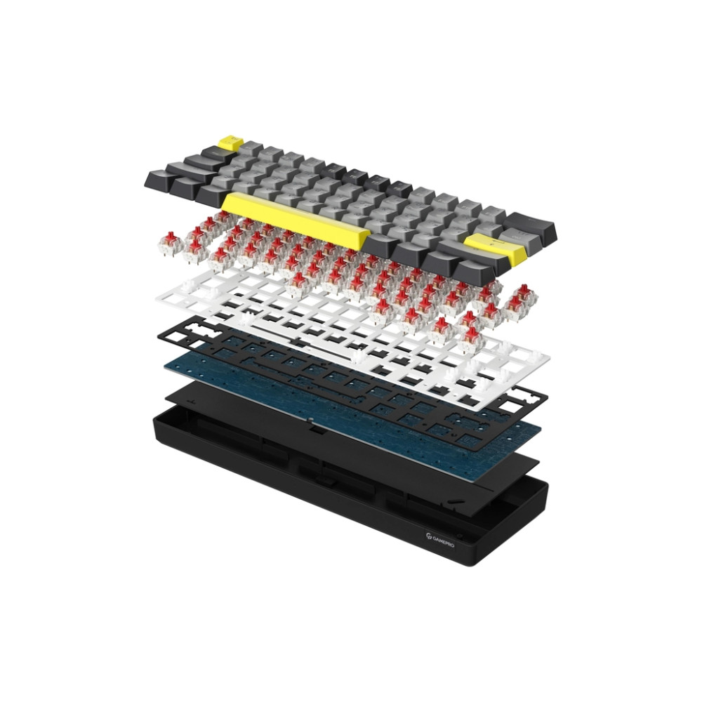 Клавіатура GamePro MK130G Pro Outemu Red Switch Hot-Swap 60 RGB USB/Wireless/Bluetooth Black (MK130G Pro)