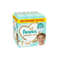 Підгузки Pampers Premium Care Розмір 7 (15+ кг) 108 шт (8700216423632)