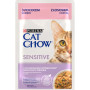 Вологий корм для кішок Purina Cat Chow Sensitive з Лососем та Цукіні в желе 85 г (8445290426574) Вологий корм для кішок Purina Cat Chow Sensitive з Лососем та Цукіні в желе 85 г (8445290426574)