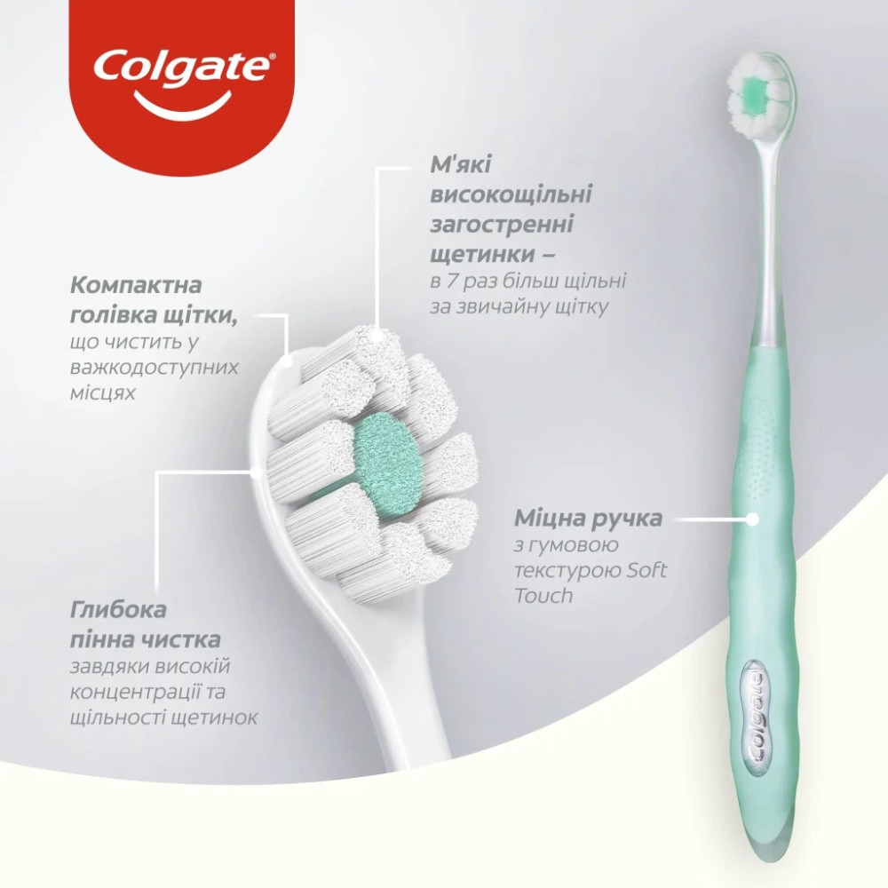 Зубна щітка Colgate 3D Density м'яка Салатова (2172000000035)