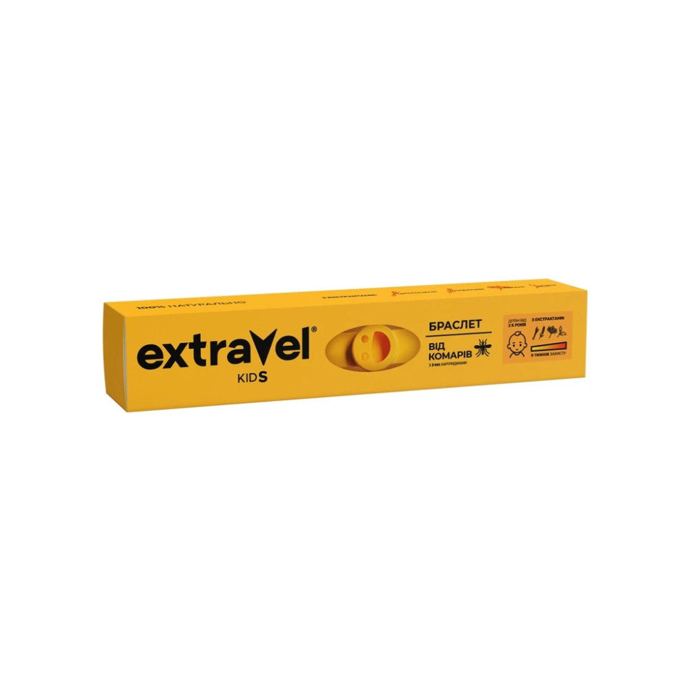 Браслет від комах Extravel Kids Від комарів зі змінним картриджем (4820184441552)