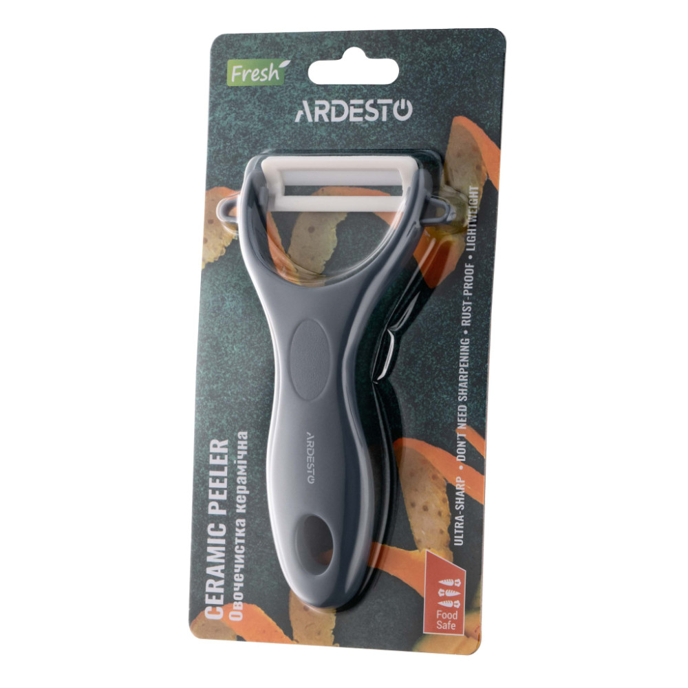 Овочечистка Ardesto Fresh, кераміка, пластик, сірий (AR8340G)