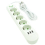 Мережевий фільтр живлення Voltronic F05U, 5роз EU, 3*USB White (F05U-White) Мережевий фільтр живлення Voltronic F05U, 5роз EU, 3*USB White (F05U-White)