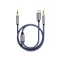 Кабель мультимедійний USB-C to 2x3.5mm M 1.2m blue XoKo (XK-MH-270) Кабель мультимедійний USB-C to 2x3.5mm M 1.2m blue XoKo (XK-MH-270)